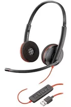 Headset Plantronics Blackwire C3220 Stereo Usb-a Biauricular