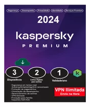 Kaspersky Antivírus Premium 3 Dispositivos 1 Ano