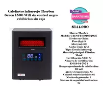 Calefactor Infrarrojo Thorben Green 1500 Wifi Sin Control 