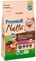 Ração Premier Nattu Cães Adulto Raças Pequena Mandioca 2,5kg