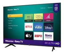 Pantalla Televisión Hisense 58'' Smart Tv Roku 4k Uhd 58r6e3