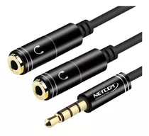 Adaptador Splitter Jack 3.5mm Audífonos Divisor 2 Hembra Min