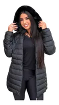 Jaqueta Parka Jaqueta Nylon Feminina Sobretudo Blusa Invern