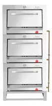 Horno A Gas, Ticgas, 3 Cámaras Inox, 65 X 65 Gas Licuado