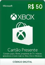 Cartão Presente Xbox R$ 50 