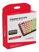 Hyperx Pudding Keycaps Pbt Capa Translúcida Juego De Teclas Color Del Teclado Blanco