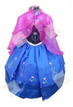 Vestido Disfraz Frozen Ana Princesa Ana Bordado