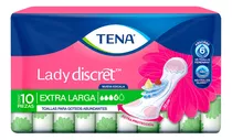 10 Piezas De Protectores Diarios Tena Lady Discret Extra Larga