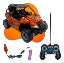 Carro De Controle Remoto Jeep Buggy Rally 1:14 Escala Luzes