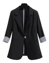 Blazer Mujer Elegantes Manga Larga Chamarra