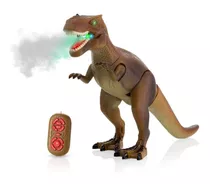 Dinosaurio 30cm T-rex Luz Sonido Humo Control Remoto