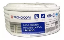 Pack 10u Caño Corrugado Blanco 3/4x 25mts Ignifugo 