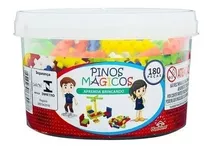 Blocos De Montar Infantil Pinos Magicos 180 Pçs