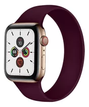 Malla Silicona Deportiva P Apple Watch 6 Se 38 40mm Elastica Color Bordó