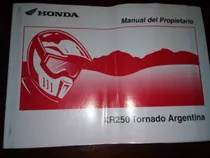 Manual Del Propietario Honda Xr Tornado 250 Cc