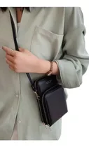Mini Cartera Bandolera Porta Celu Phone Bag - 2 Divisiones 