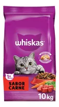 Alimento Whiskas 1+ Whiskas Gatos  Para Gato Adulto Sabor Carne En Bolsa De 10 kg