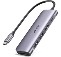 Hub Ugreen 6 Em 1 Usb-c 4k 60hz Cartão Sd Pd 100w