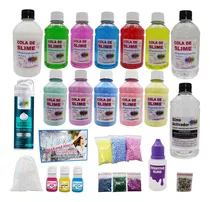 Kit Para Fazer Todo Tipo De Slime - 20 Slimes Grandes