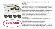 Kit De Sensores De Retroceso Para Bumper Metalico, Negros