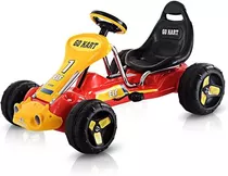 Auto Kart A Pedal Go Kart Numero Rojo 1 Flaber