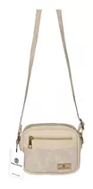 Bolso Pequeño Cruzado Manos Libres Dama Mujer Karla Chacon Color Beige-miel