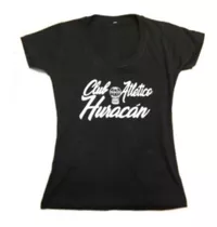 Remera De Dama Huracán Negra