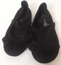 Zapatos Casuales Niñas Zapatillas Bailarinas Gamusado Negros