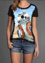 Blusa Fem. 5%off Filme Star Wars Robô Sphero Bb 8 Top Linda