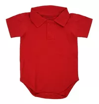 Body Polo Bebê 100% Algodão Menino Vermelho Promoção Full!