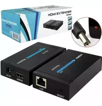 Extensor Hdmi 60metros 3d Cat5/cat6 Via Cabo Rede Rj45 1080p