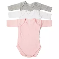 Body Para Bebés 0 A 24 Meses Pack X 3 100% Jersey De Algodón