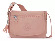 Mini Bolsa Modelo Kipling Sabian 100% Original Em Cor Coral Claro