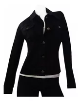 Chaqueta En Jean Negro Para Dama