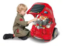 Mega Motor Truck Brinquedo Infantil Oficina De Motor Cor Vermelho