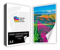 60 Folhas Papel Foto Glossy Adesivo 115g A4 P/jato De Tinta