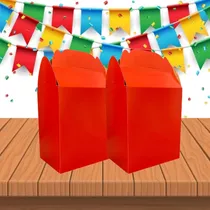 50 Cajas Dulceras Colores Fiesta Carton Aguinaldos Cajitas