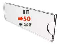 Porta Preço Etiqueta Parede  Acrílico 7 X 3 Cm  Kit 50 Peças