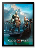 Poster Quadro God Of War Moldura Com 33x43cm #1