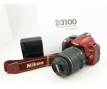  Nikon Kit D3100 +  Lente 18-55mm Vr Dslr Color  Rojo 