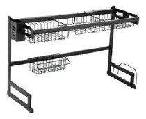 Kitchen Rack Escurridor Organizador Negro 85cm