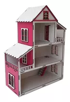 Casa Casinha De Boneca + 1 Boneca Polly + 30 Móveis 