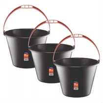 Balde Extra Forte 10 Litros Ideal Para Construção Obra -3 Un