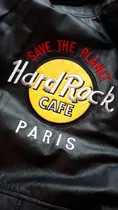 Campera Cuero Negro Hard Rock Cafe Paris Talle S (korea)