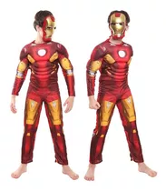 Disfraz Iron Man Marvel C/ Músculo Y Máscara Niños