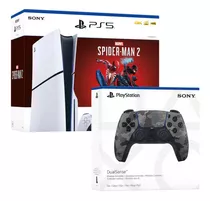 Consola Ps5 Slim Bundle Spiderman 2+mando Ps5 Camuflado Gris