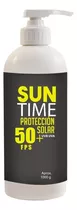 Bloqueador Solar Suntime 1 Lt Factor 50 + Con Dispensador