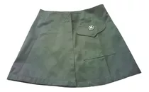 Falda, Corta,  Gabardina,  Verde Militar, Matador, Talla S