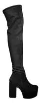 Bota Bucanera Mujer Plataforma Elastizada 5200 Zapato Taco L