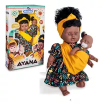 Boneca Menina Ayana Mãe E Filha Articulada Grande